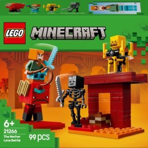 LEGO Minecraft The Nether Lava Battle Gamer Toy for Kids 21266 Building Blocks Toys for 6+ Gift for Boys and Girls