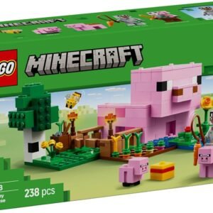 LEGO Minecraft The Baby Pig House Gamer Building Toy Animal Set for Kids 21268 Building Blocks Toys for 7+ Gift for Boys and Girls