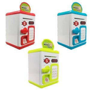 JH00859 (3) VGRASSP Money Safe Piggy Bank Toy for Kids and Adults - Gullak Money Safe with Number Password and Touch Sensor - Money Saving Mini ATM Toy with Lights and Sound (Multicolor)