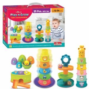 Toy Mate Play N Grow - A 5-in-1 Toddlers Learning Activity Gift Set That Develops Fine Motor Skills and Reasoning Skills for 12 Months Multicolor