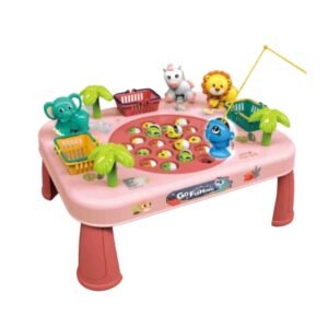 Toys India Zoo Electric Rotation Fishing Toy – Rotating Fishing Pond Game for Kids – Colorful, Animal-Themed, Safe & Fun