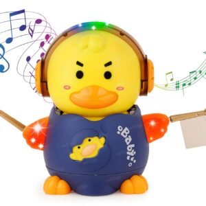 Zest 4 Toyz Musical Duck with Bump and Go Walking Light & Sound Toys for Kids - Blue