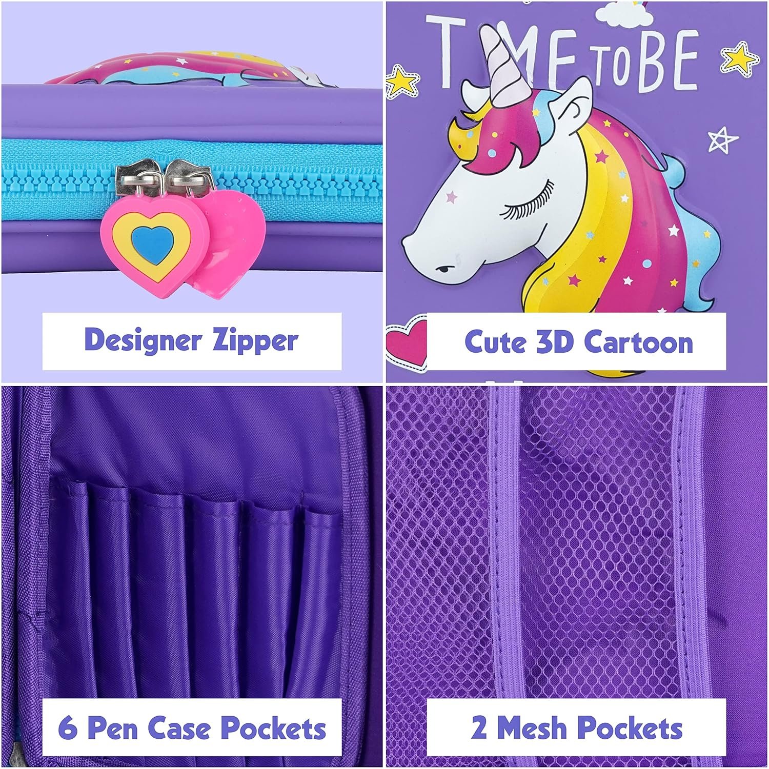 Cable World® New Kids Designer Hardtop Pencil Case for Girls and Women (Multi Color) (Multi Design) - Image 5