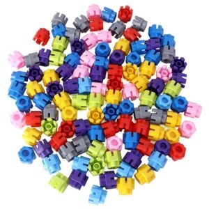 Hexa Blocks Mega Set, 250 Pieces Small Size Building Blocks with Wheel for Kids