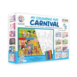 My Coloring Mat Carnival Printed Mat of Size 40 x 27 Inches, Washable & Reusable Colouring Kit for Kids 3+ Years