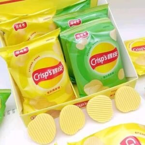 JOYHUB Potato Chip Shaped Erasers for School Kids | Stationery Gift Set | Pack of 4pcs Eraser, Set of 12packets