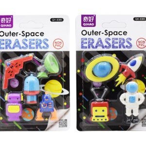JOYHUB Space Erasers for Kids, Airplane Design, Gift Pack Eraser Multicolour, Pack of 12 (Design May Very) (Space)