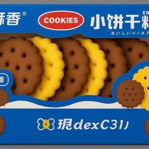 JOYHUB Biscuit Cookie Shape Erasers for Kids | Fun & Non-Toxic Stationery Eraser for School & Return Gifts | Cute Cartoon Style Erasers (Pack of 12 Pcs)