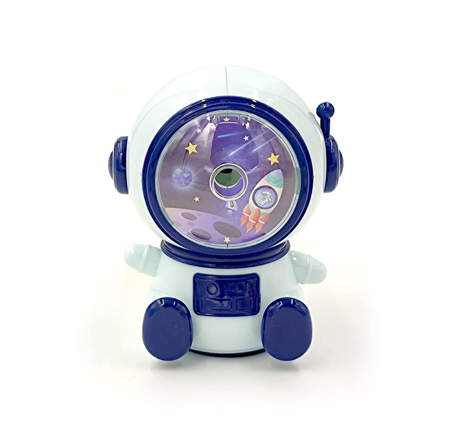 JOYHUB Space Astronaut Pencil Sharpener for Kids, Table Sharpener Machine, Birthday Return Gift, Pencil Cutter Machine, Sharpeners for School Supply and Office (Pack of 6, Random Colour)
