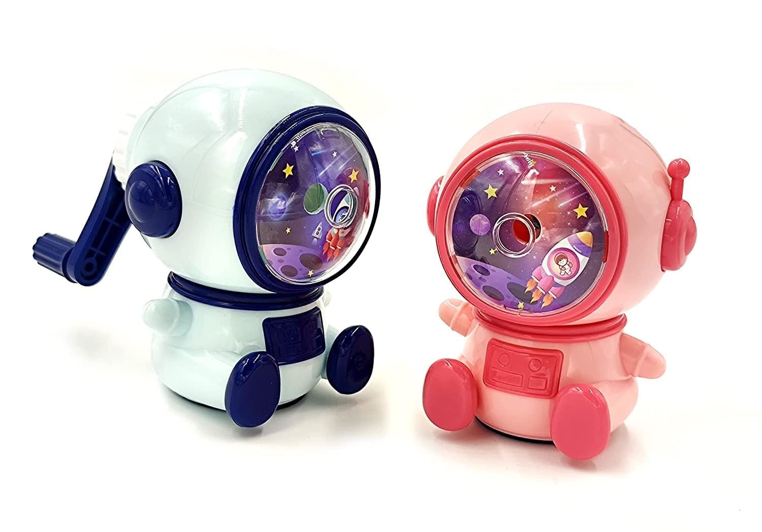 JOYHUB Space Astronaut Pencil Sharpener for Kids, Table Sharpener Machine, Birthday Return Gift, Pencil Cutter Machine, Sharpeners for School Supply and Office (Pack of 6, Random Colour) - Image 4