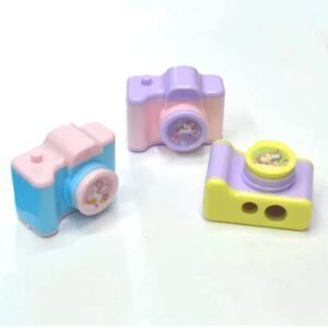 Cute Unicorn Camera Pencil Sharpener Stationary Pencil Sharpener for Kids and Girls (Pack of 12 PCS)