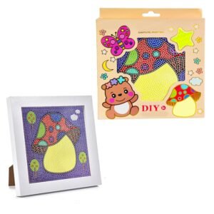 JOYHUB DIY 5D Diamond Painting Kit for Kids Colorful Diamond Art Set with Frame, Resin Diamonds & Tools Creative Craft Activity, Fun Art Decoration for Children Ages 5-12, Assorted Desigens, Set of 6pcs
