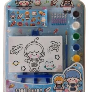 JOYHUB Small Painting kit with Paints, Brush and Stand, Canvas Painting Kit for Kids, Water Color Painting kit,Return Gift, Rakhi Gift (6pcs) (Astronaut)