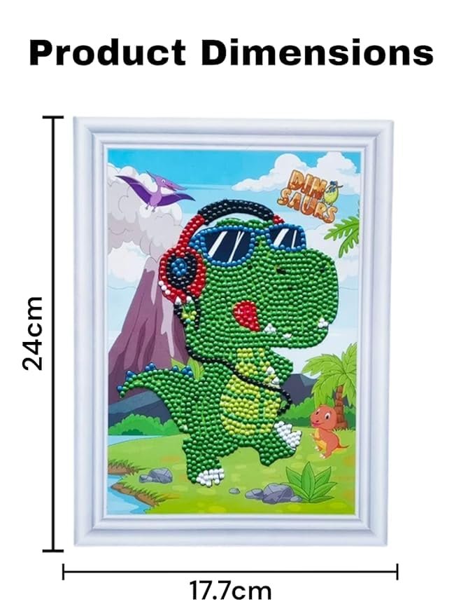 JOYHUBGiftyJoy Diamond Painting Kit for Kids | DIY 5D Diamond Art Craft Set | Sparkling Stick-On Gem Painting Activities | Creative Art & Craft Kit | Return Gifts (10pcs) - Image 7