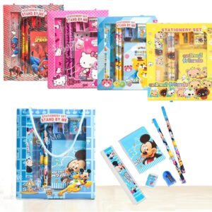 JH01143 (1) JOYHUB 12 pcs Cute Cartoon Stationery Set - Includes Pencil scale, eraser note - Return Gifts Birthday Party for kids - return gift for kids birthday age 6-10 3 4 5 6 7 8 12 6-12 years