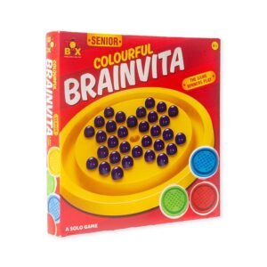 JH01148 (1) JOYHUB Colourful Brainvita Senior Mind Challenging Board Game with 32 Marbles | Marble Solitaire | Suitable for Ages 5 Years and Above, Kids, Birthday Return Gift, Set of 12 pcs