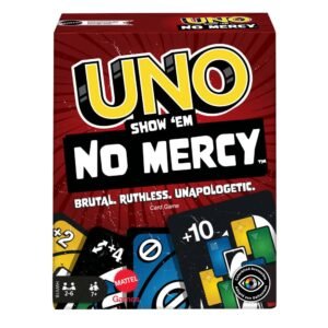 Mattel Games ​UNO Show ‘em No Mercy Card Game for Kids, Adults & Family Parties and Travel with Extra Cards, Special Rules and Tougher Penalties.Set of 6pcs