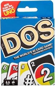 DOS Card Game Maker|| Classic Family Card for 2-4 Players || Ages 7+ Card Game, Set of 6pcs