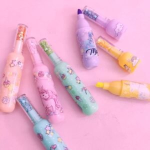JOYHUB Highlighter For Girls (12 Set 72 Pcs) Unicorn Theme Highlighter For Girls, Marker Pen, Colorful Highligher Marker Pen For Kids, Stationary Items, Return Gifts, Multi