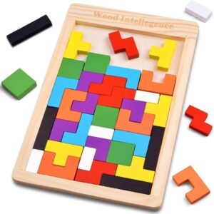 Wooden Russian Blocks Puzzles for Kids Adults, Wood Intelligence Puzzle for Ages 3-8,Wooden Puzzles Brain Teasers Toy Educational Gift for 3-10 Years