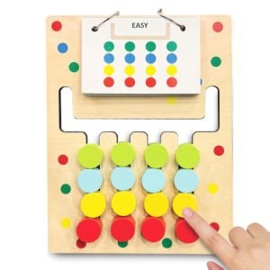  Kids Montessori Puzzle Game Learning Toy for Kids Age 3-8 Years Color and Pattern Matching Logic Brain Game Preschool Educational Activity Travel Toys for 4,5,6,7,8 Birthday Gift for Boy Girl