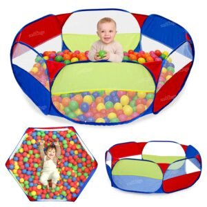 Ball Pool for Kids Ball Pit Foldable Ball Pool Tent Ball Tub Play Pool for Boys and Girls (Balls Included) - Multicolor