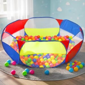 Ball Pool for Kids Ball Pit Indoor Outdoor Foldable Ball Pool Tent Ball Tub Play Pool for Boys and Girls (20 Balls Included) - Multicolor