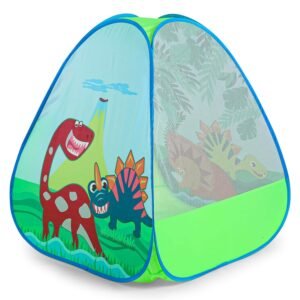 Premium Dinosaur Printed Popup Play Tent House for Kids, Portable Playhouse for 3+ Years Boys & Girls,Open instantly, Foldable Indoor & Outdoor Play Tent, Birthday Gift, BIS Approved,Green