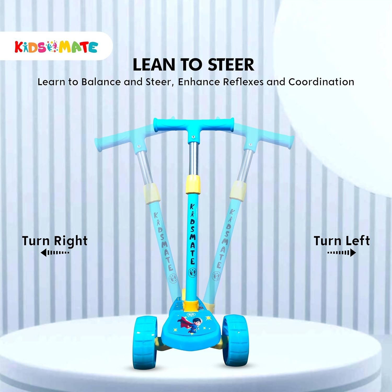 Rider Pro Kick Scooter with Broad PU LED Wheels | 3-Wheel Skating Scooter for Boys & Girls of Ages 2-12 Years | Level Adjustable Height, and Easy Fold Design - Image 7