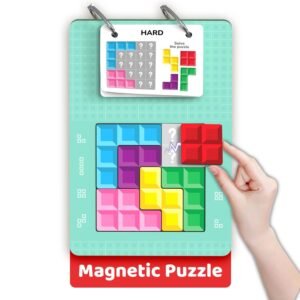 Smartivity Tetricks - Magnetic Puzzle Game for Kids 4–8 Years | 30+ Fun Brain Challenges with 6 Magnetic Shapes | Learning and Educational Toy I Birthday Gift for Kids 4,5,6,7,8 Years