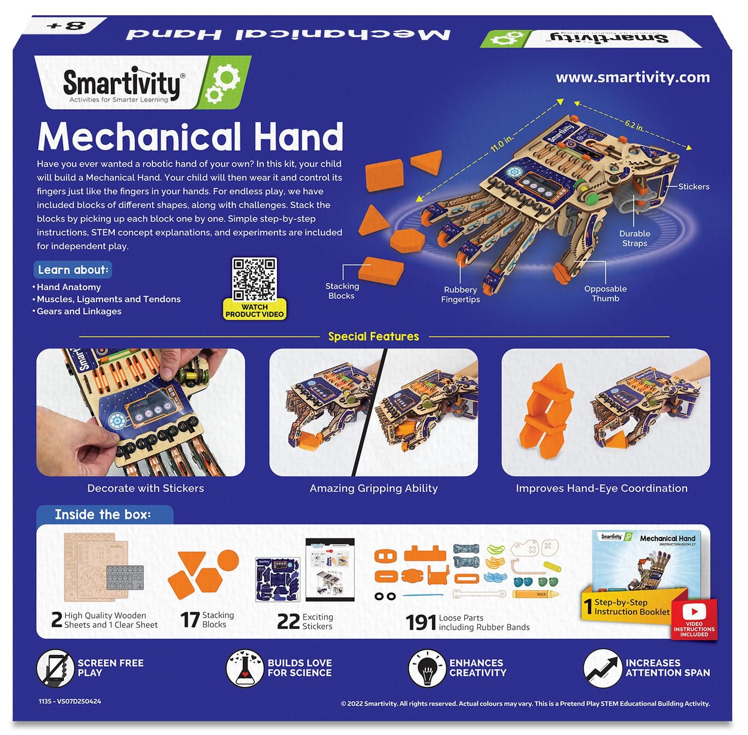 Smartivity Robotic Mechanical Hand Toy for Kids 8-10-12-14 Years Old | Parents Choice Award Winner I Birthday Gifts for Smart Kids | Superhero Toy for Boys & Girls 8,9,10,11,12,13,14 - Image 2
