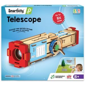 Smartivity Telescope Toy for Kids Age 8, 9, 10, 11, 12, 13, 14 Years Old | Measure Height & Distance | Birthday Gift for Boys & Girls | DIY Science Toys for Kids 8-14 Years