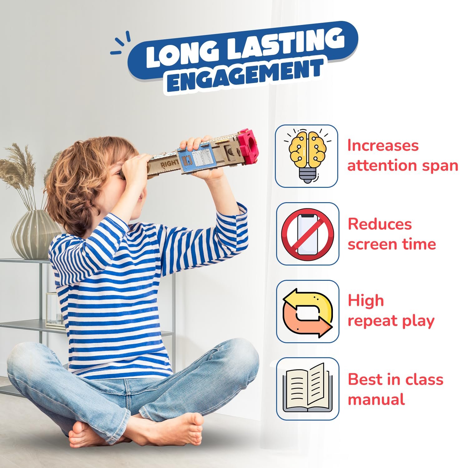 Smartivity Telescope Toy for Kids Age 8, 9, 10, 11, 12, 13, 14 Years Old | Measure Height & Distance | Birthday Gift for Boys & Girls | DIY Science Toys for Kids 8-14 Years - Image 7