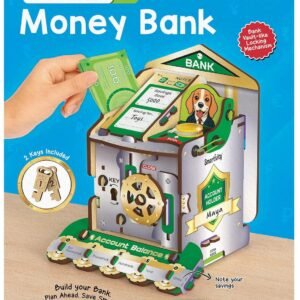 JH01270 (1) Smartivity DIY Piggy/Money Bank for Kids Ages 6-12 Years | Smart Locking System with 2 Keys I Stores Notes & Coins I Build Savings Skills in Kids I Birthday Gift for Boys & Girls 6,7,8,9,10,11,12