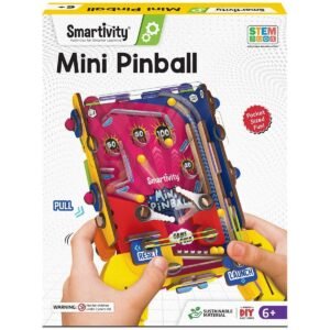 Smartivity Mini Pinball Game for Kids Ages 6-7-8-9-10-11-12 Years | Build Your Own Hand-Held Pinball I Birthday Gift for Boys & Girls | DIY Toy for Kids 6-12 Years Old IScreen Free Play