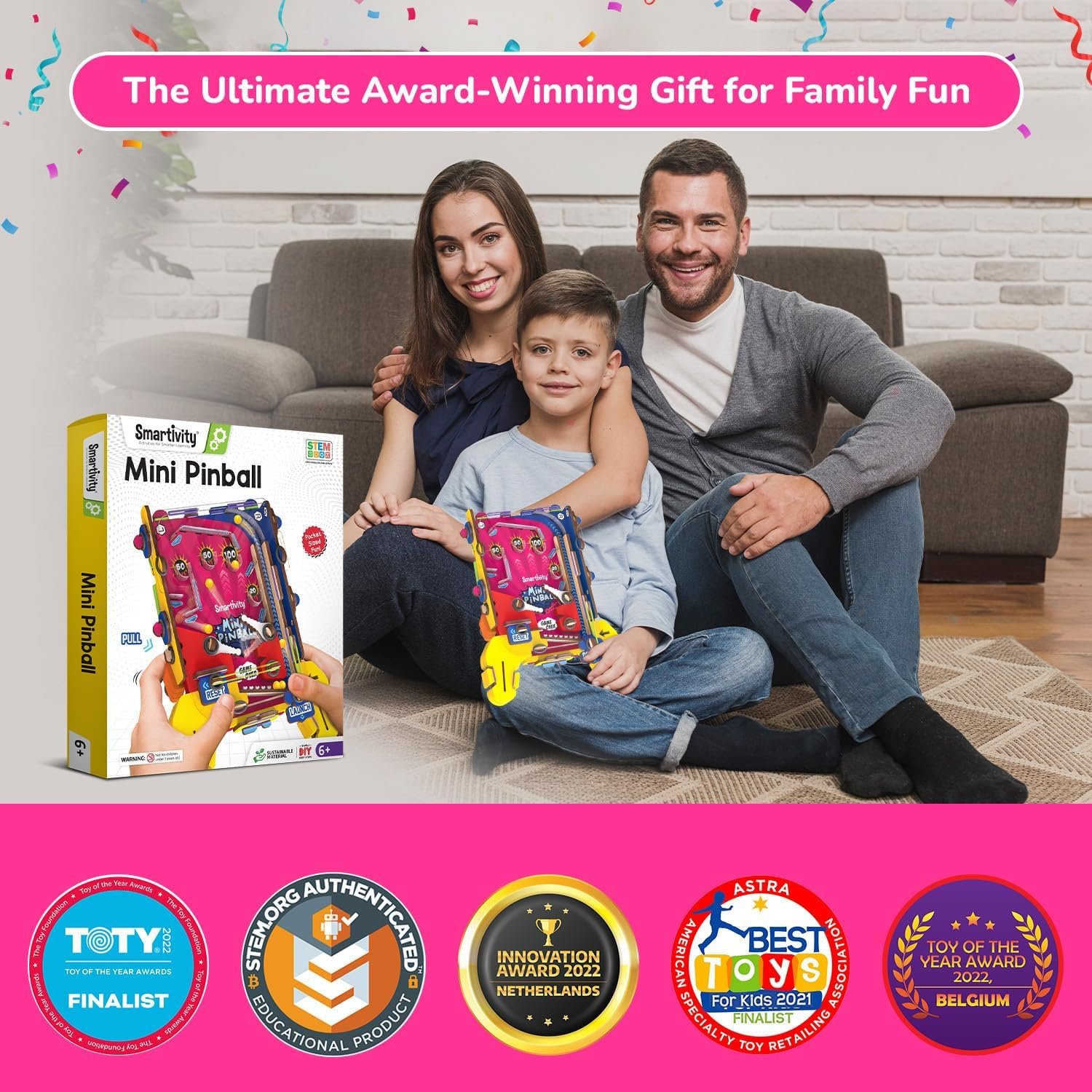 Smartivity Mini Pinball Game for Kids Ages 6-7-8-9-10-11-12 Years | Build Your Own Hand-Held Pinball I Birthday Gift for Boys & Girls | DIY Toy for Kids 6-12 Years Old IScreen Free Play - Image 3