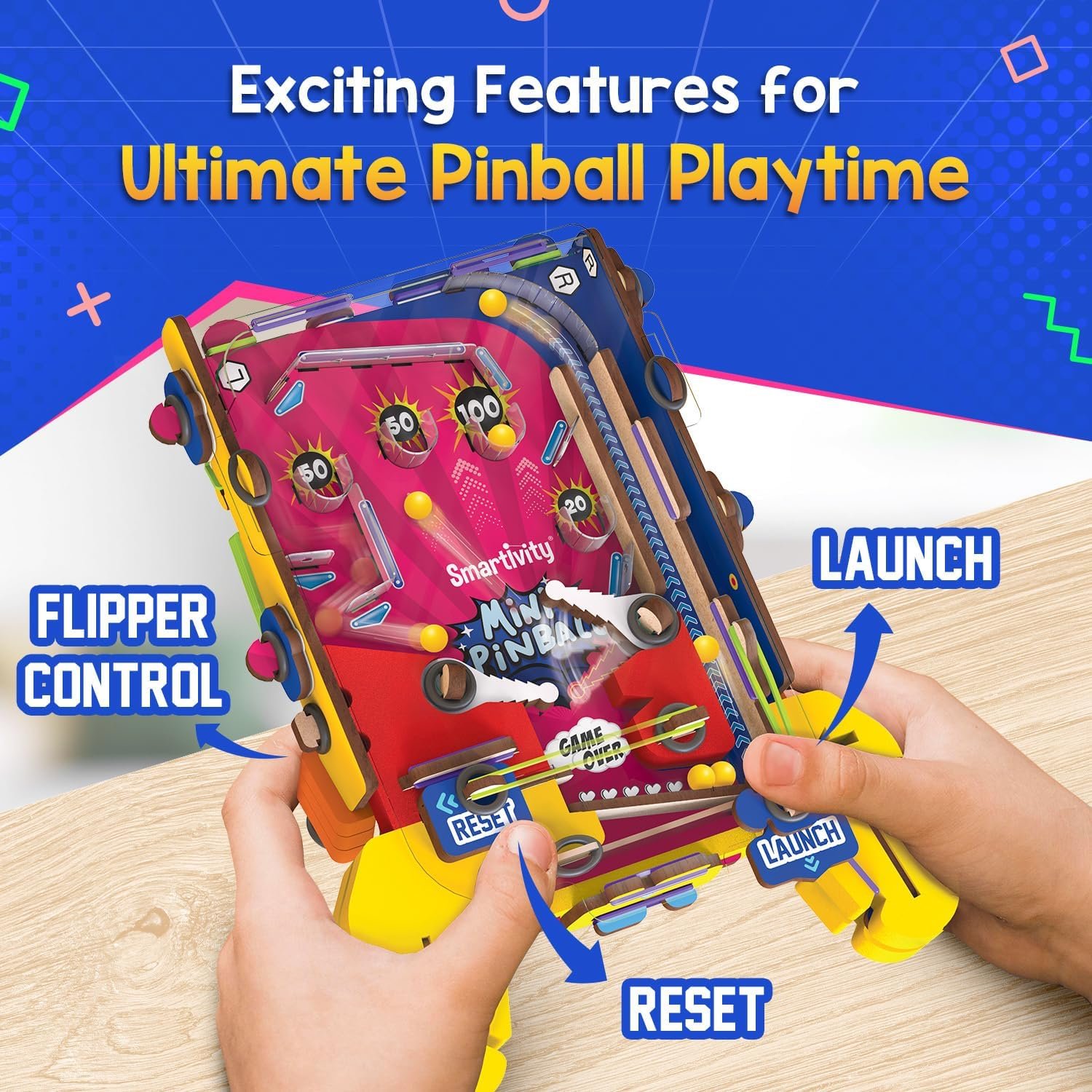Smartivity Mini Pinball Game for Kids Ages 6-7-8-9-10-11-12 Years | Build Your Own Hand-Held Pinball I Birthday Gift for Boys & Girls | DIY Toy for Kids 6-12 Years Old IScreen Free Play - Image 6