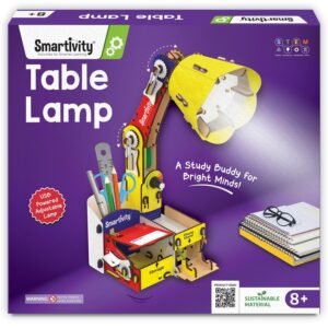 JH01273 (1) Smartivity DIY Adjustable Table Lamp for Kids Ages 8-14 | USB-C Powered Lamp with Phone Stand & Organizer | Birthday Gift for Boys & Girls | Educational Toy for 8,9,10,11,12,13,14 Years