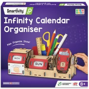 JH01280 (1) Smartivity DIY Infinity Calendar & Stationary Organizer for Kids Age 8-9-10-11-12-13-14 Years | Birthday Gift for Girls & Boys | Science Toys for Kids 8-14 YearsI STEM Toy