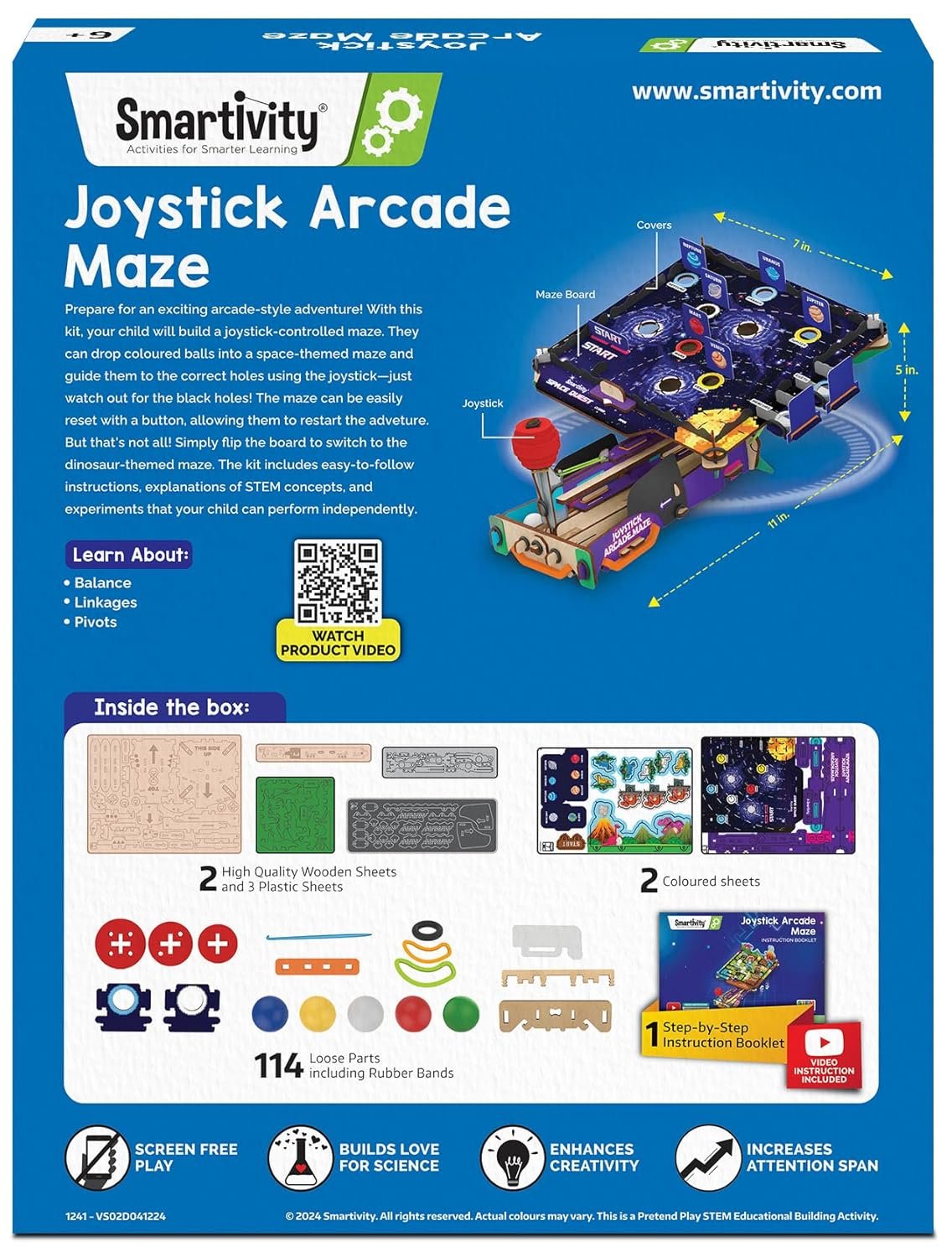 Smartivity Joystick Arcade Maze Toy for Kids 6-14 Years | 2in1 Space & Jungle Theme Adventures I Birthday Gift for Boys & Girls I STEM Educational DIY Science Toys for Kids Ages 6,7,8,9,10,11,12,13,14 - Image 2