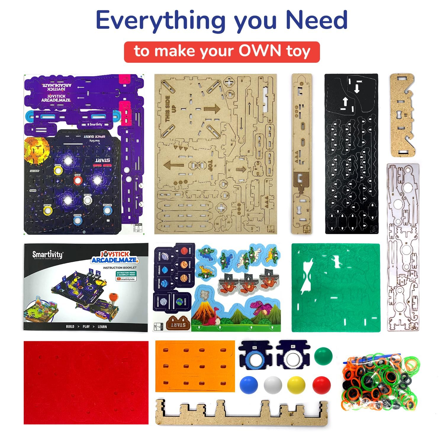 Smartivity Joystick Arcade Maze Toy for Kids 6-14 Years | 2in1 Space & Jungle Theme Adventures I Birthday Gift for Boys & Girls I STEM Educational DIY Science Toys for Kids Ages 6,7,8,9,10,11,12,13,14 - Image 3