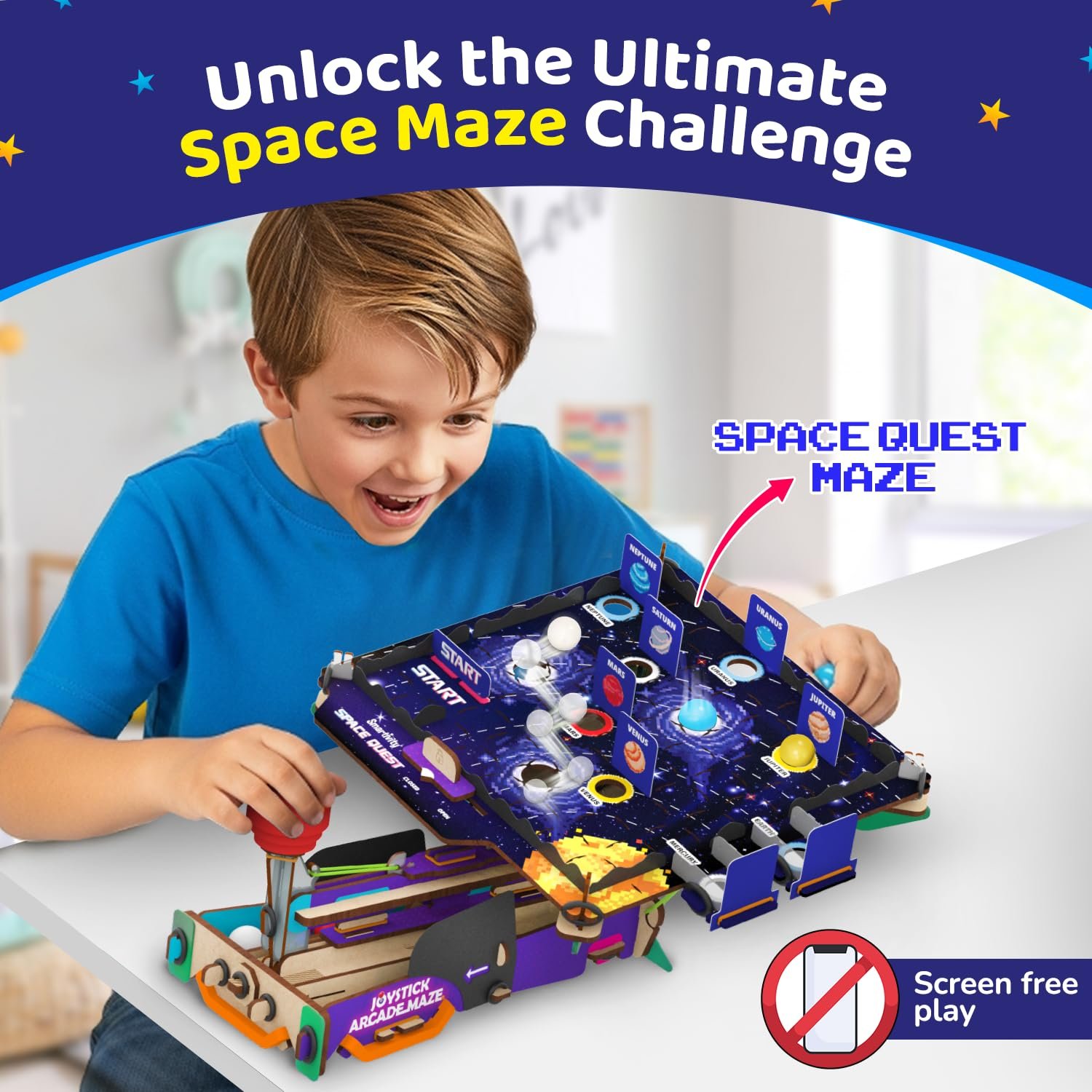 Smartivity Joystick Arcade Maze Toy for Kids 6-14 Years | 2in1 Space & Jungle Theme Adventures I Birthday Gift for Boys & Girls I STEM Educational DIY Science Toys for Kids Ages 6,7,8,9,10,11,12,13,14 - Image 7