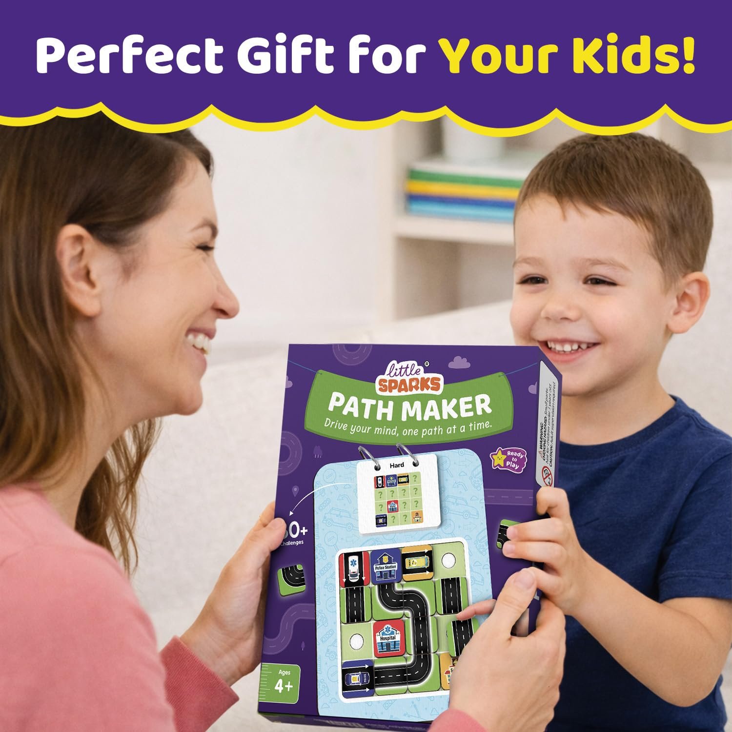 Smartivity Path Maker Brain Puzzle for Kids 4-8 Years Old I Guide Vehicles to Their Destination - 30+ Challenges I Logic & Problem-Solving Puzzle Game for Boys & Girls 4,5,6,7,8 Years - Image 2