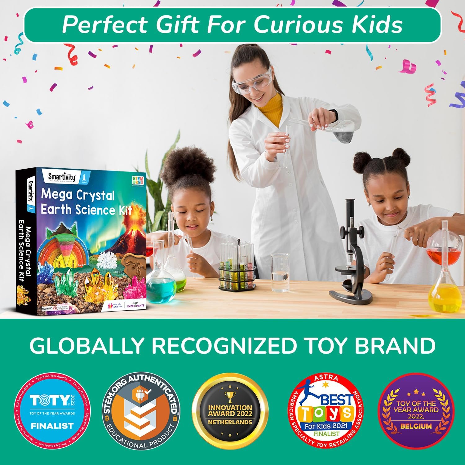 Smartivity Mega Crystal Earth Science Kit | Explore Earth, Crystal, and Fossilization Concepts | Birthday Gift for Boys & Girls I STEM Educational DIY Science Toys for Kids Ages 8,9,10,11,12,13,14 - Image 3