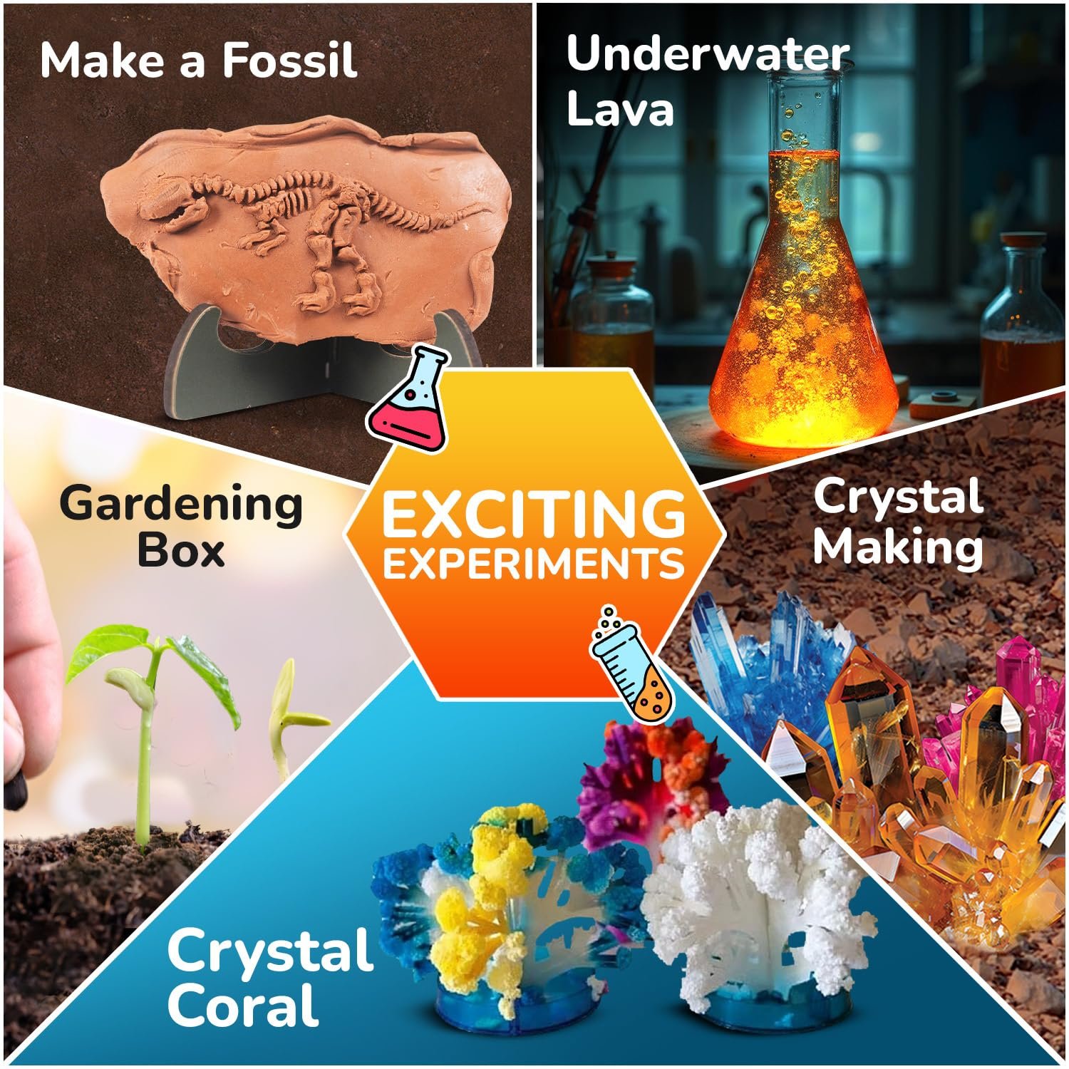 Smartivity Mega Crystal Earth Science Kit | Explore Earth, Crystal, and Fossilization Concepts | Birthday Gift for Boys & Girls I STEM Educational DIY Science Toys for Kids Ages 8,9,10,11,12,13,14 - Image 6