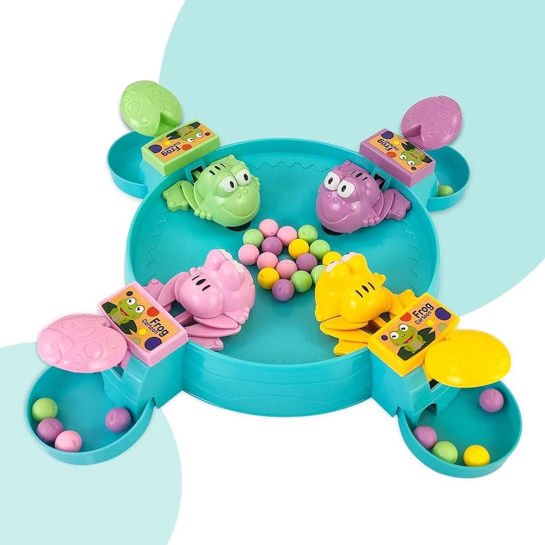 Wembley Hungry Frog Game for Kids Indoor Family Board Games Bean Eating Frog Toys for Kids Activity 2 to 4 Player Fun Interactive Crristmas Birthday Gift Girls Boys Toys - Proudly Made in India - Image 2