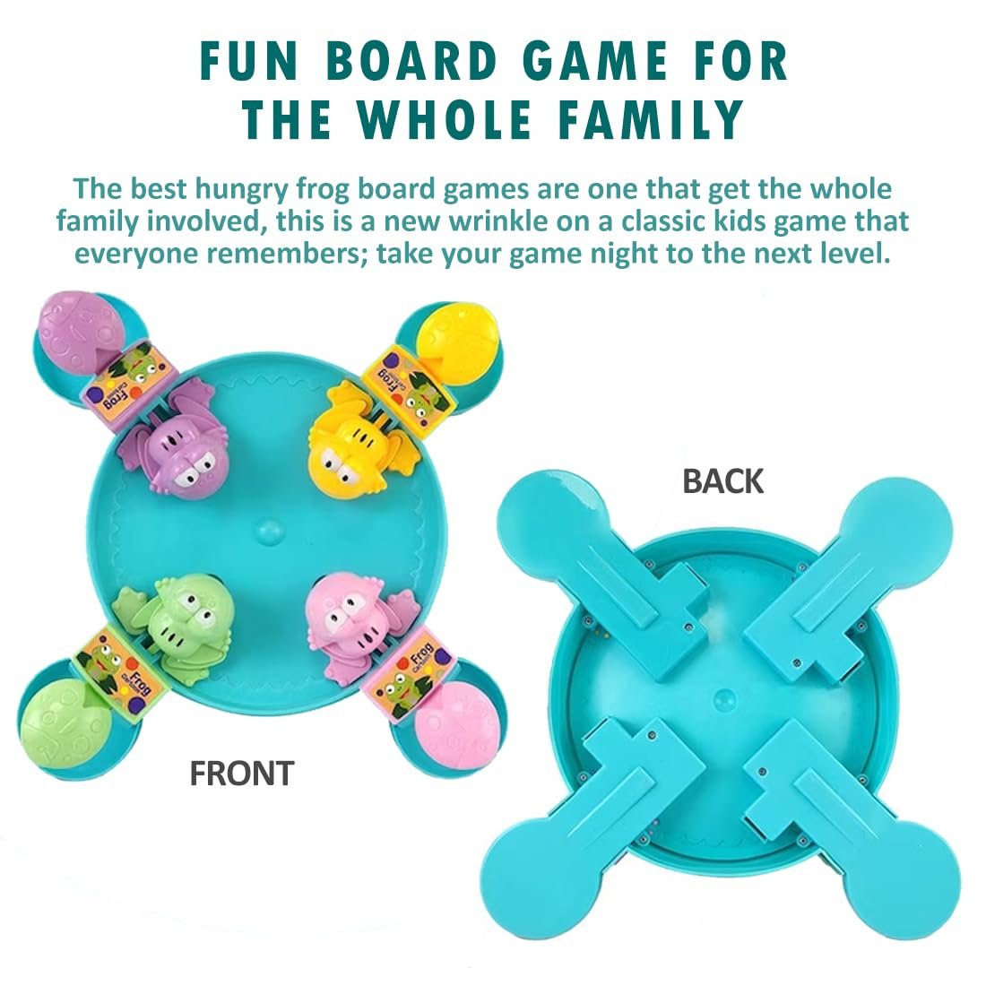 Wembley Hungry Frog Game for Kids Indoor Family Board Games Bean Eating Frog Toys for Kids Activity 2 to 4 Player Fun Interactive Crristmas Birthday Gift Girls Boys Toys - Proudly Made in India - Image 5
