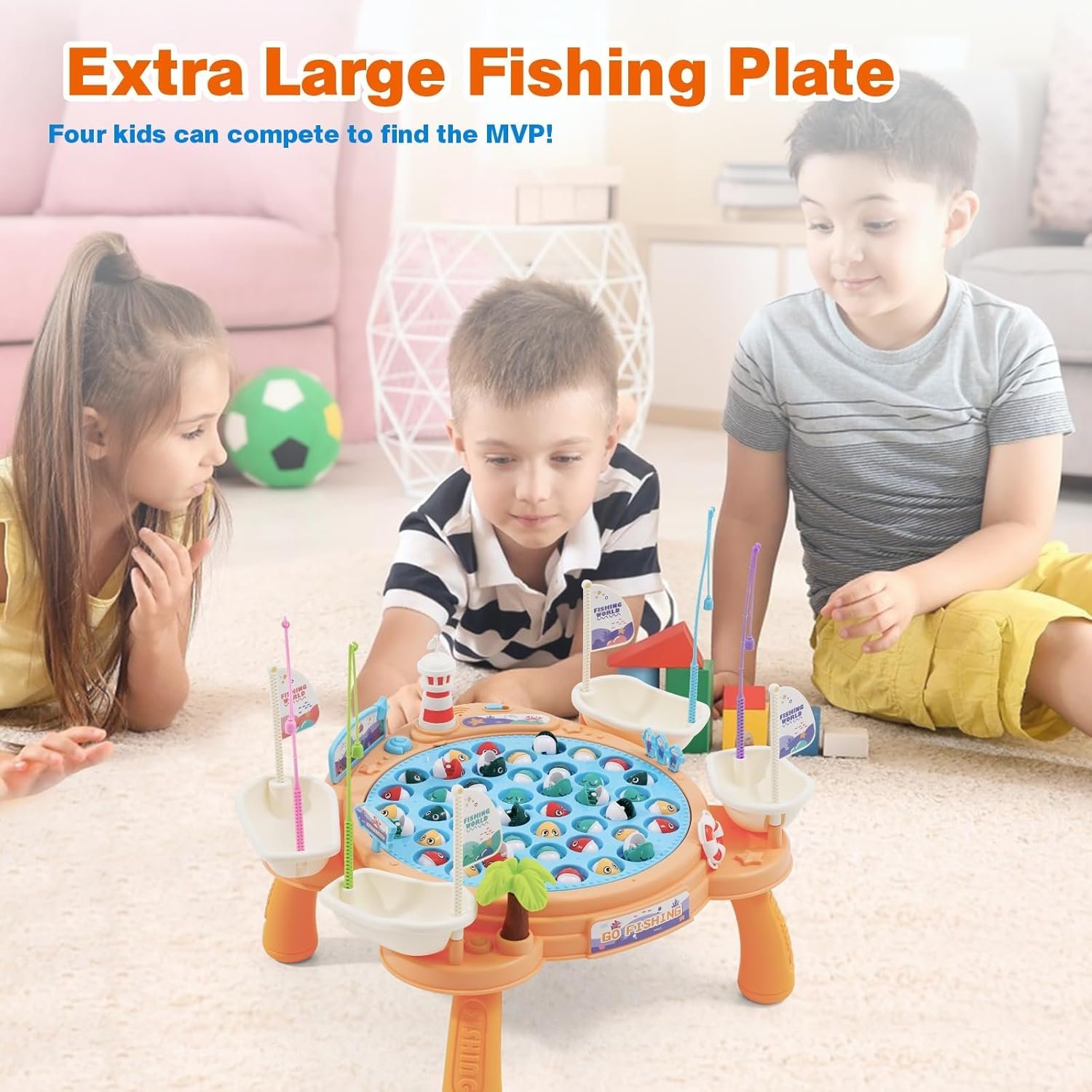 Fishing Game Board Games | Fun Playing Items Indoor Pack with Engaging Fish Catching Game for Kids & Smart Fishing Game for Kids 3-5 Years | Indoor Games Including Cute Fish Toys - Image 4