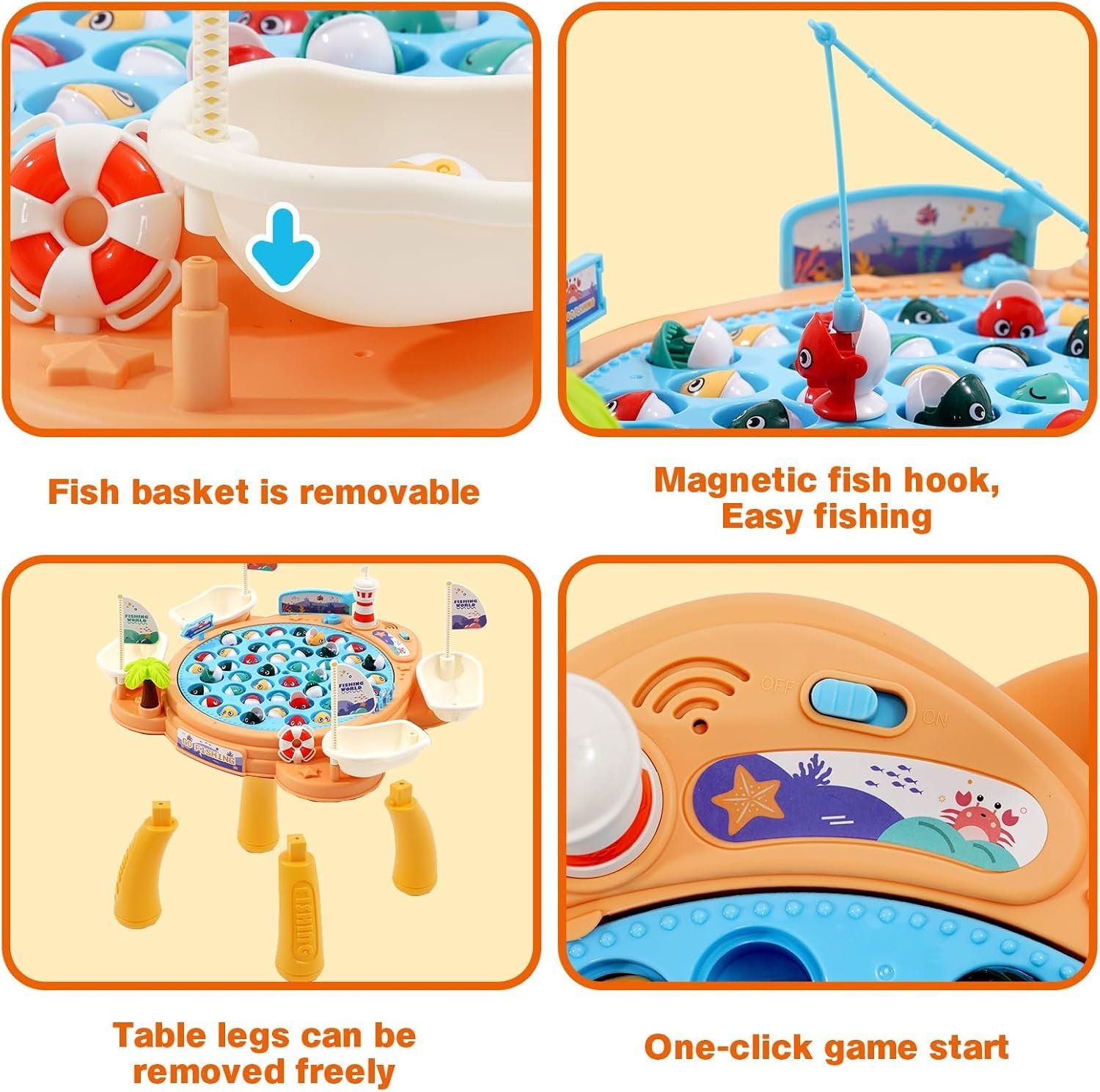 Fishing Game Board Games | Fun Playing Items Indoor Pack with Engaging Fish Catching Game for Kids & Smart Fishing Game for Kids 3-5 Years | Indoor Games Including Cute Fish Toys - Image 6