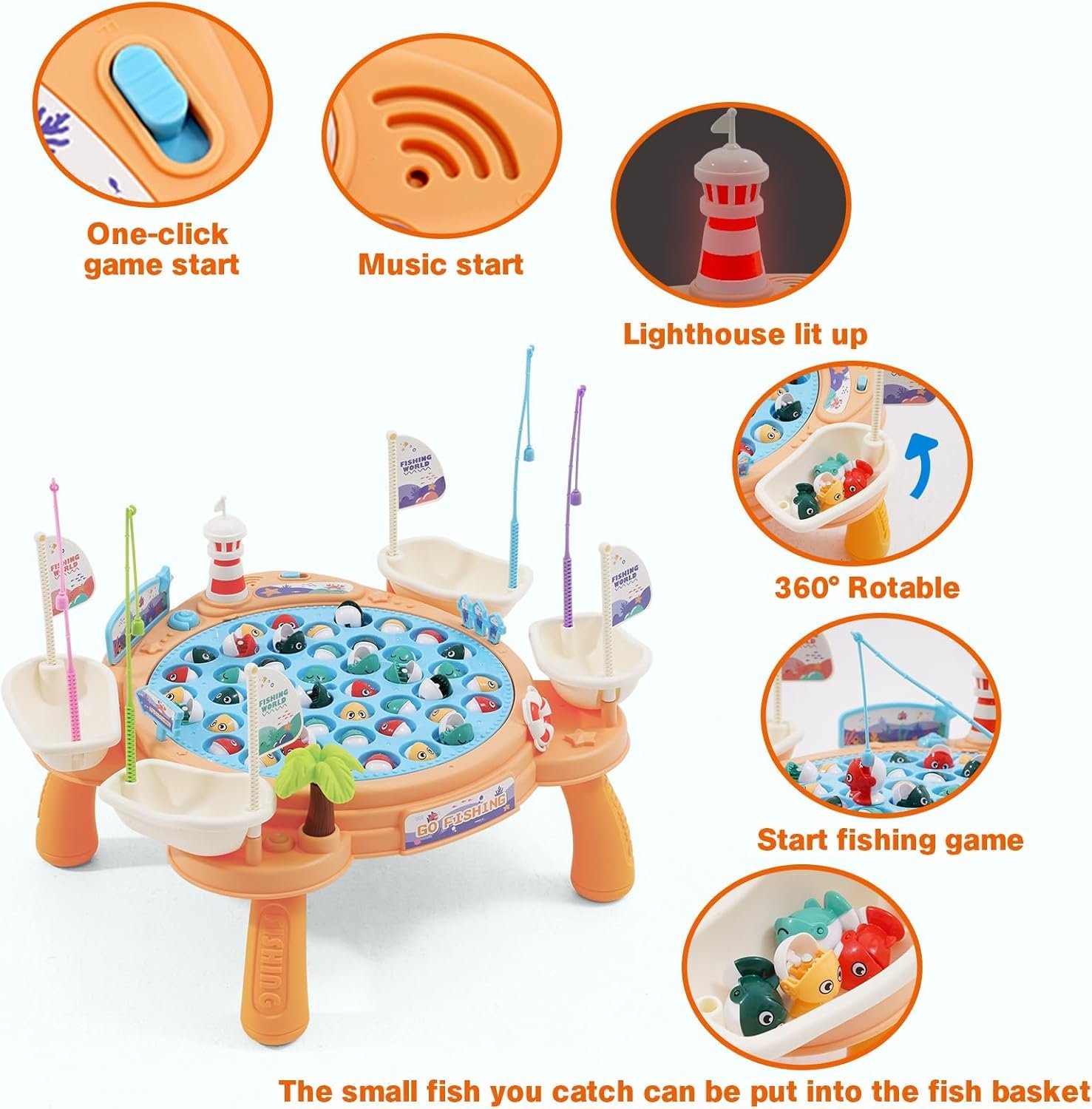 Fishing Game Board Games | Fun Playing Items Indoor Pack with Engaging Fish Catching Game for Kids & Smart Fishing Game for Kids 3-5 Years | Indoor Games Including Cute Fish Toys - Image 8